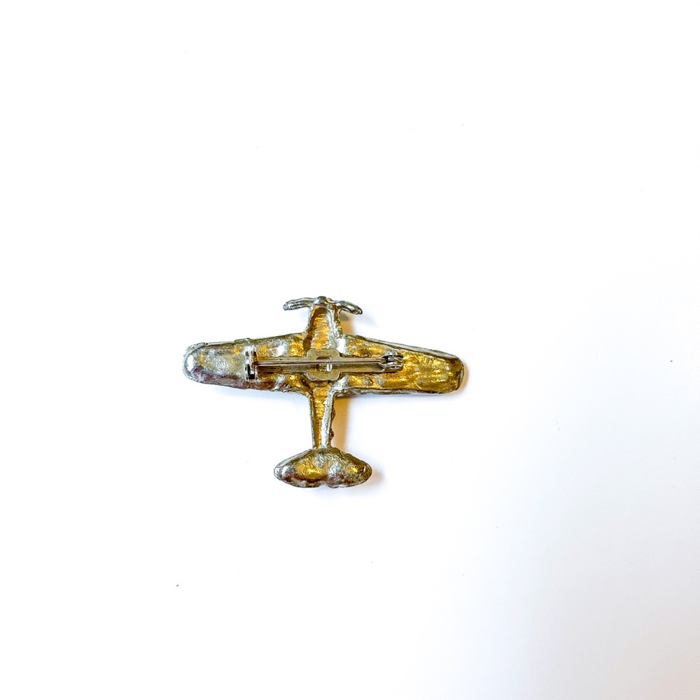 Silver Airplane Pin - Picture 3 of 4
